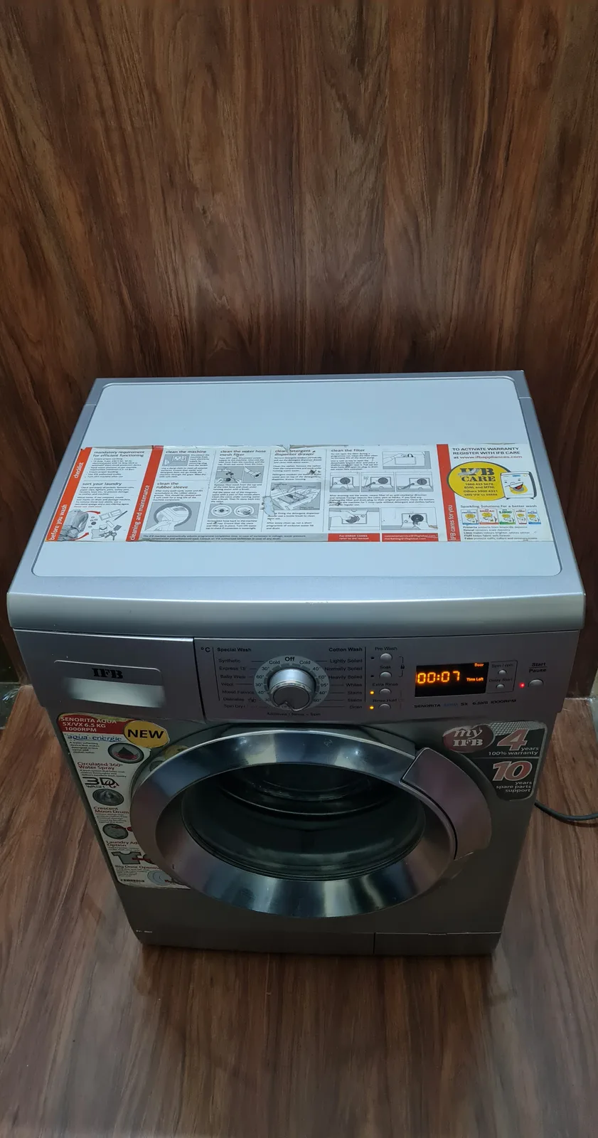 IFB Senorita Aqua SX 6.5 kg Fully Automatic Front Load Washing Machine (1000 RPM), photo 5