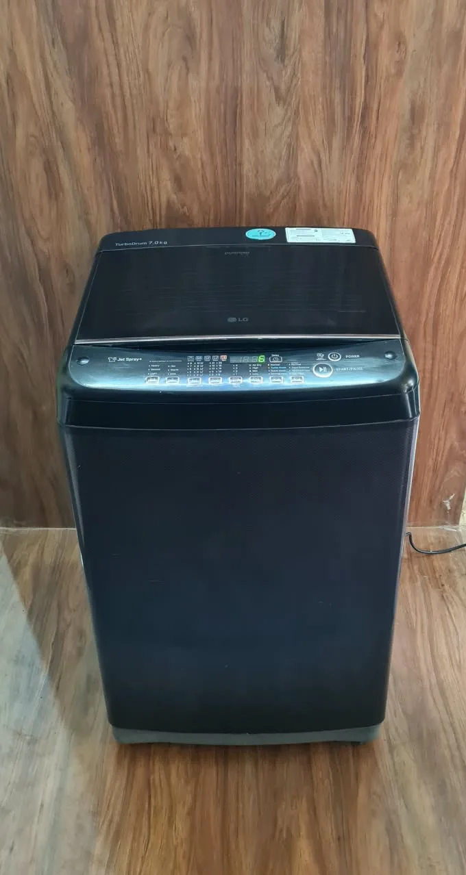 LG 7kg Fully Automatic Top Load Washing Machine (T8077NEDLK, Black Knight), photo 2