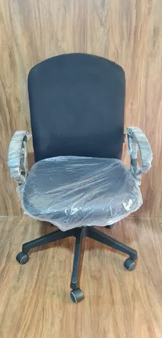 Mid-back cushioned fabric ergonomic office chair