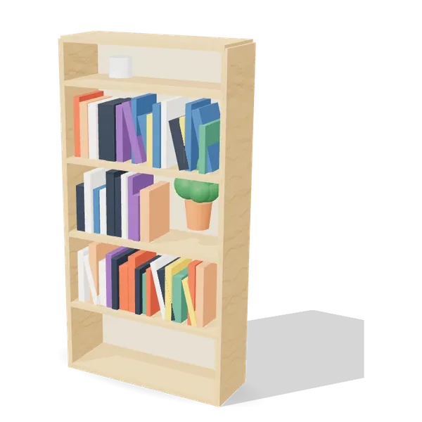 5-Tier Pine Bookshelf