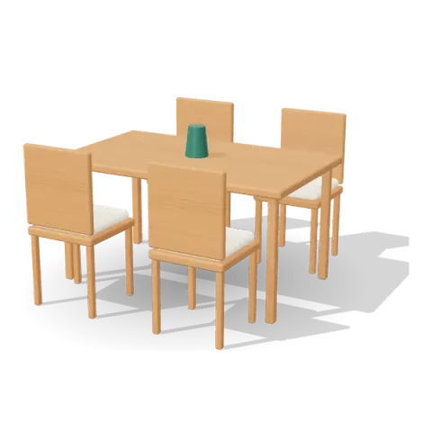 4-Seater Sheesham Dining Set