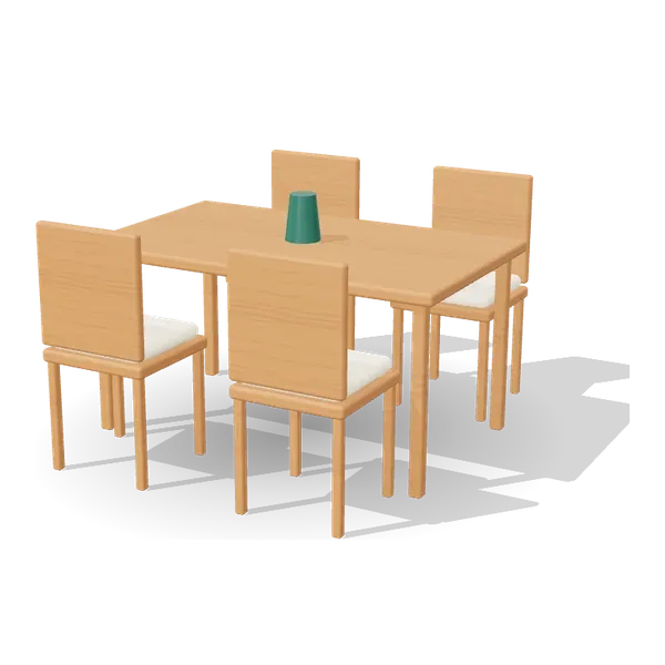 4-Seater Sheesham Dining Set
