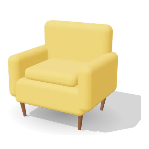 Velvet Accent Chair, Mustard