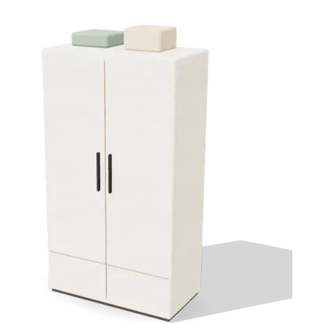 2-Door Wardrobe with Locker