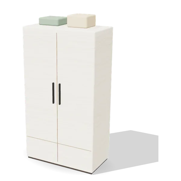 2-Door Wardrobe with Locker